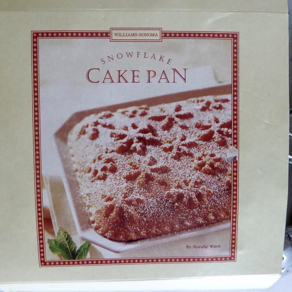 NEW NORDIC WARE WILLAM SONOMA HOLIDAY WINTER SNOWFLAKE CAKE BAKEWARE PAN